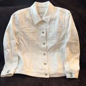 Jones New York White Jean Jacket Classic Style